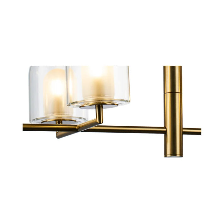 EURO Satin Brass LED Pendant Light - 12 Light