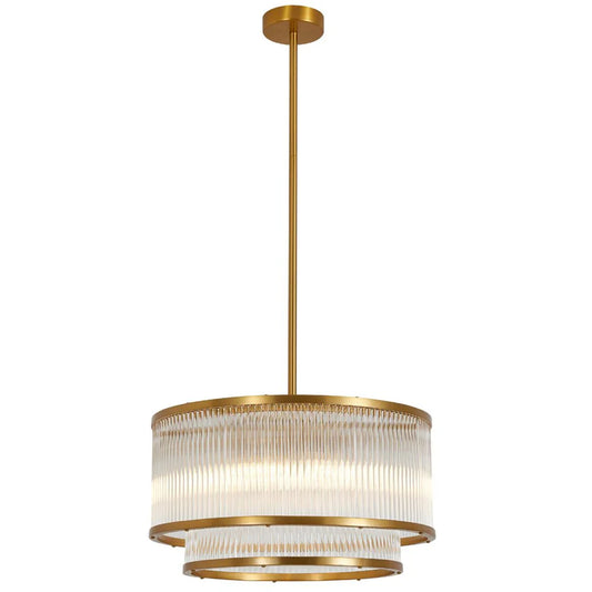 CREMONA ROUND PENDANT LIGHT SATIN BRASS