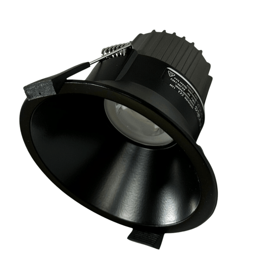 12W Black Trimless Tiltable Aluminium LED Downlight 90mm cut out