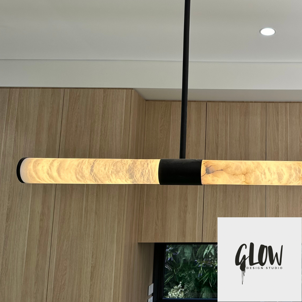 MADISON 1500 Spanish Marble Linear LED Pendant - Black