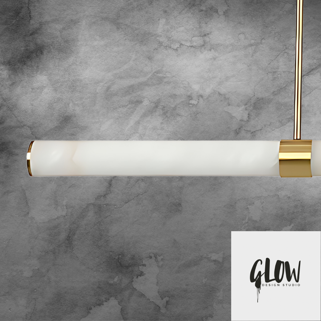 MADISON 1500 Spanish Marble Linear LED Pendant - Brass