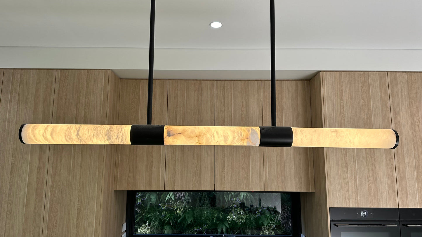 MADISON 1500 Spanish Marble Linear LED Pendant - Black