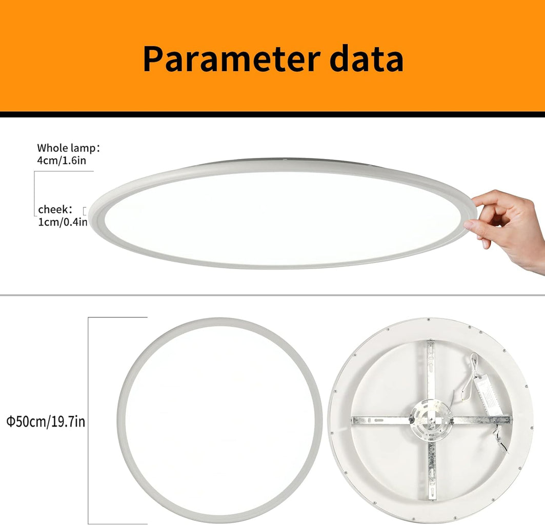 Dimmable LED Ceiling Light, 35W Anti Blue