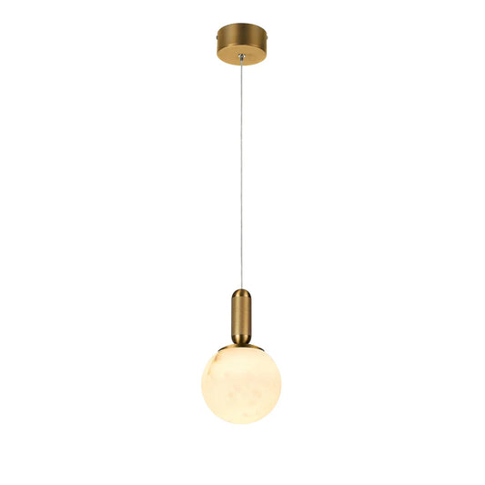 Lunar Brass 11W Spanish Marble LED Pendant Light