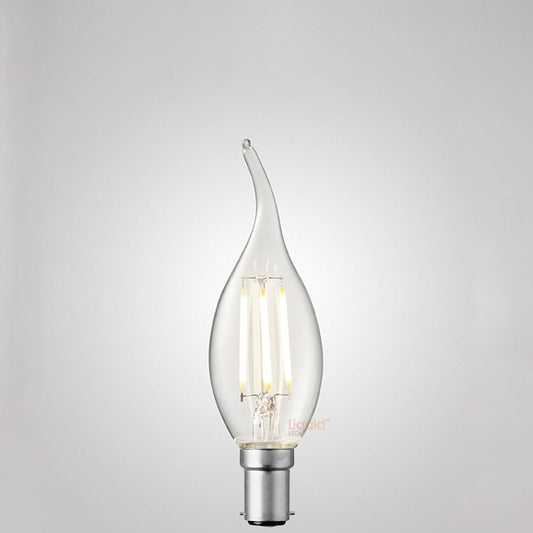 4W Flame Tip Candle Dimmable LED Bulb (B15) Clear in Natural White-Candle Bulbs-Liquidleds