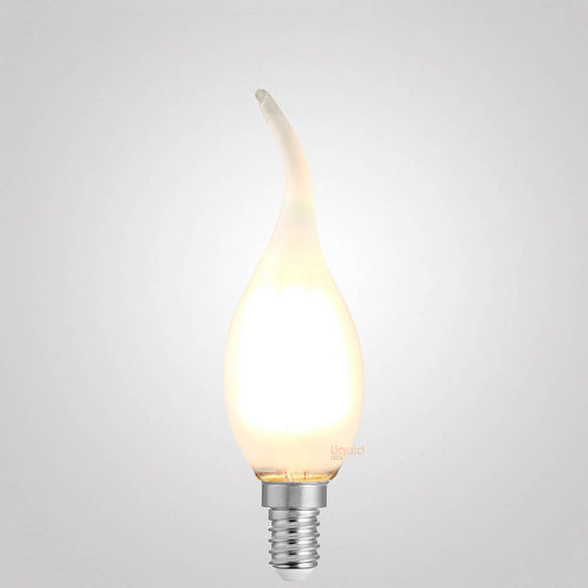 4W Flame Tip Candle Dimmable LED Bulb (E14) Frost in Warm White-Candle Bulbs-Liquidleds