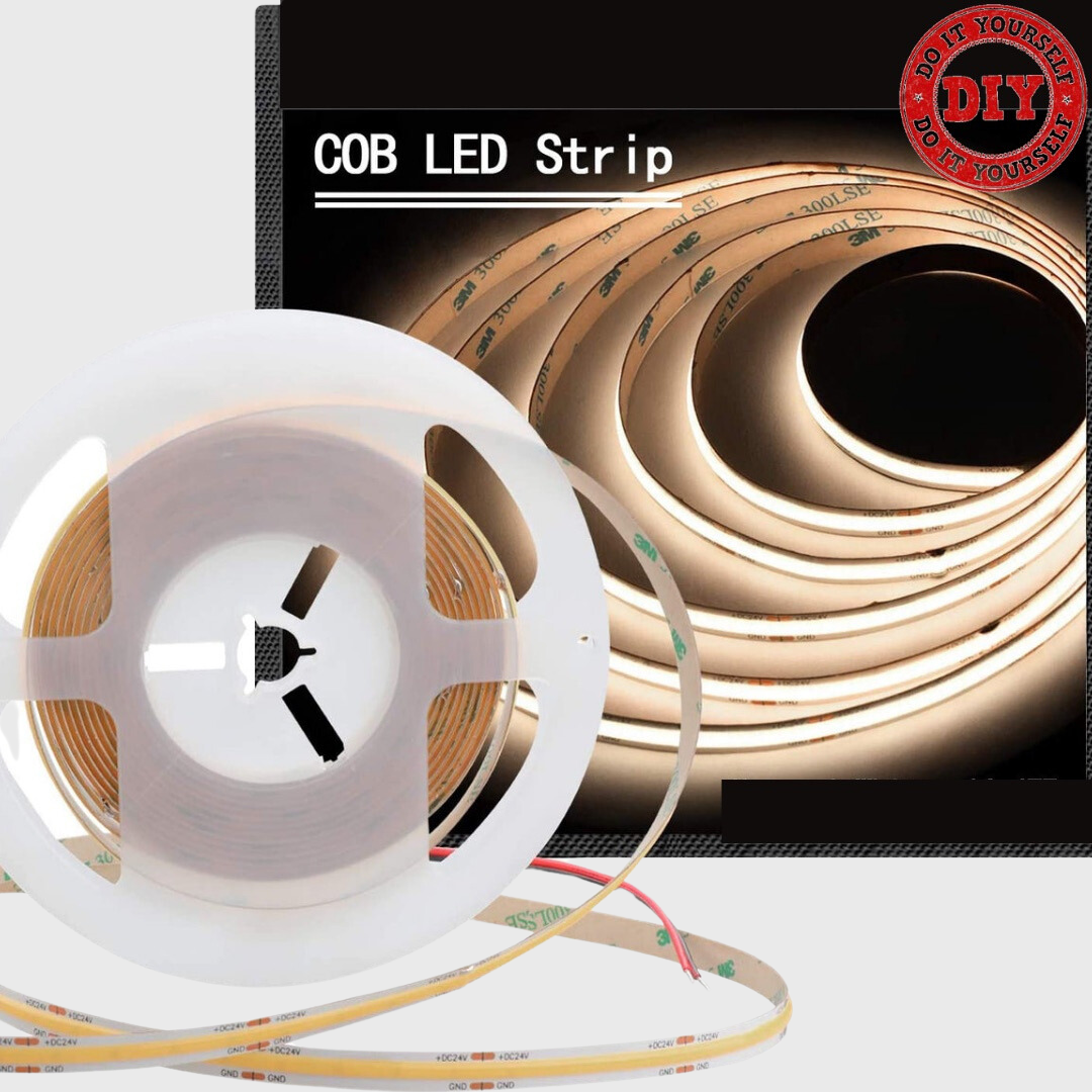 5 meter 50W Dot Free Warm White DIY Strip Light Kit
