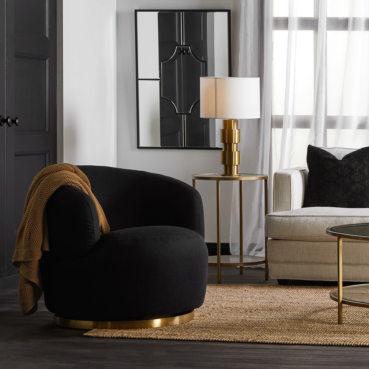 Boyd Wall Mirror - Black Cafe Lighting and Living, Mirrors, boyd-wall-mirror-black