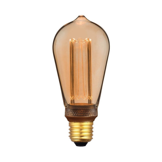 3.5W LED Dimmable Pear ST64 Shape Retro Vintage Filament Globe 1800K - B22/E27 Domus, GLOBES, domus-lrf-st64
