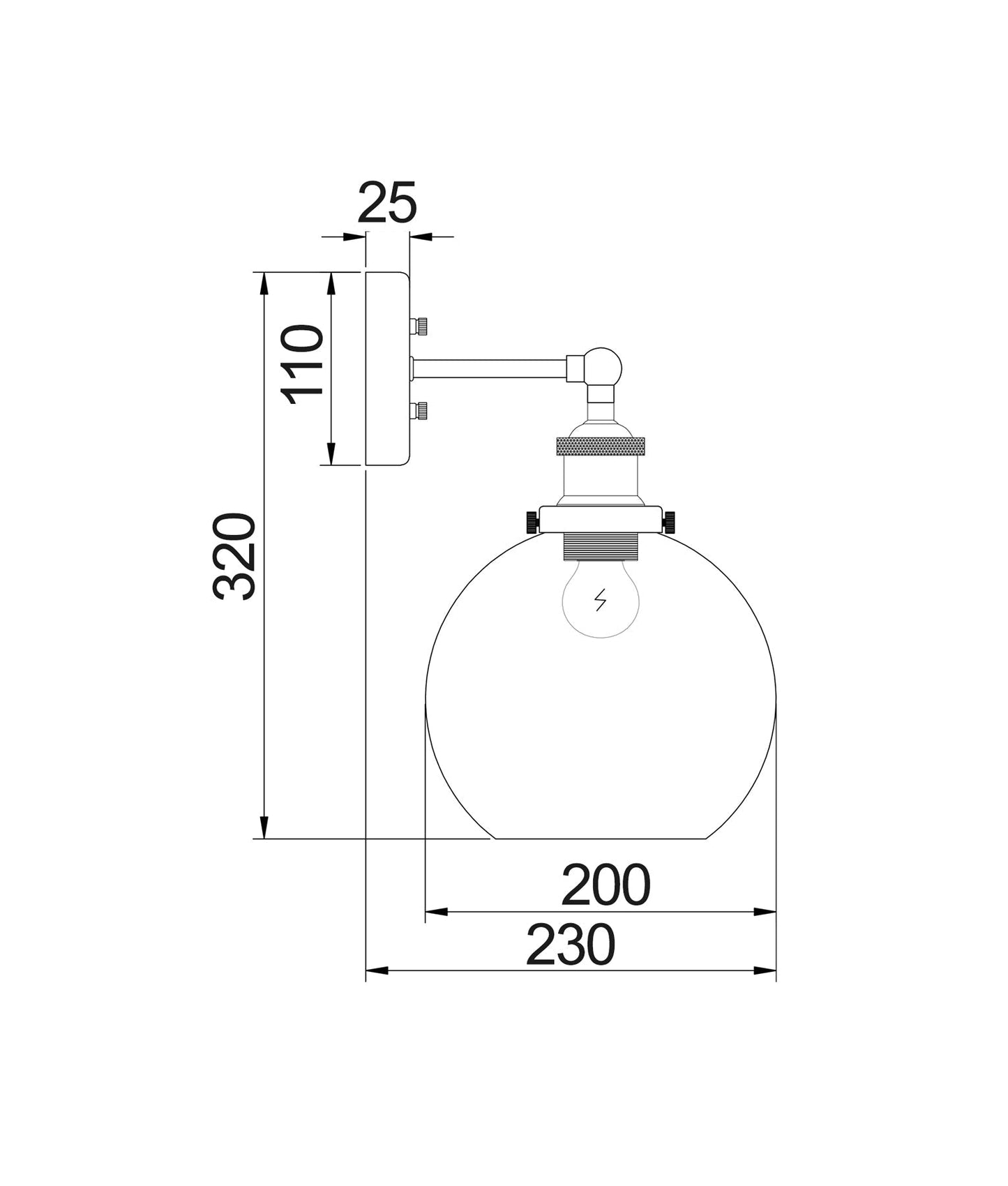 Interior Black Smoke Wine Glass Shape With Antique Brass Highlight 1 Light Wall Light - PESINI2W-Wall Sconce-CLA Lighting