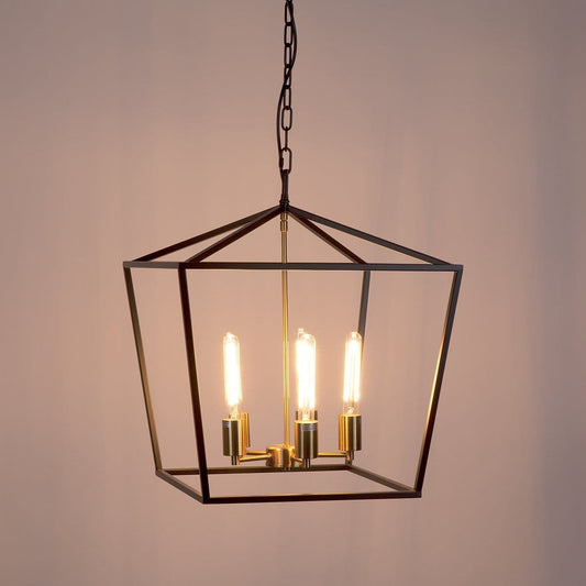 LE MANS MEDIUM Black Iron Pendant-Chandeliers-Cafe Lighting and Living