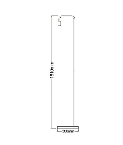 SLIM Blonde Wood And Copper Floor Lamp - SLIM-F1C-Floor Lamps-CLA Lighting