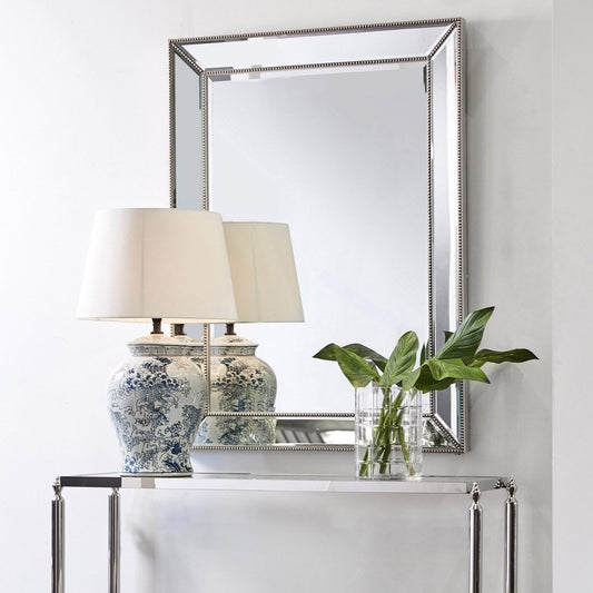 Zeta Wall Mirror - Large Antique Silver Cafe Lighting and Living, Mirrors, zeta-wall-mirror-large-antique-silver