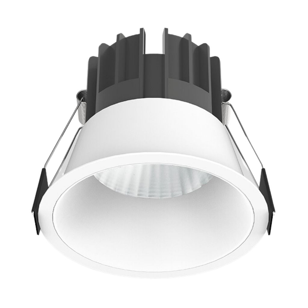 12W White Low Glare Aluminium LED Downlight Dimmable 90mm cut out ...