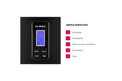 Vevare 3L Portable Ice Maker Machine Black