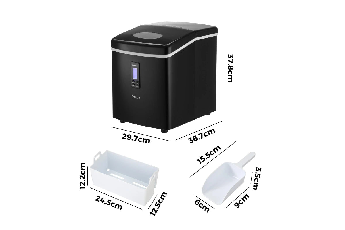Vevare 3L Portable Ice Maker Machine Black