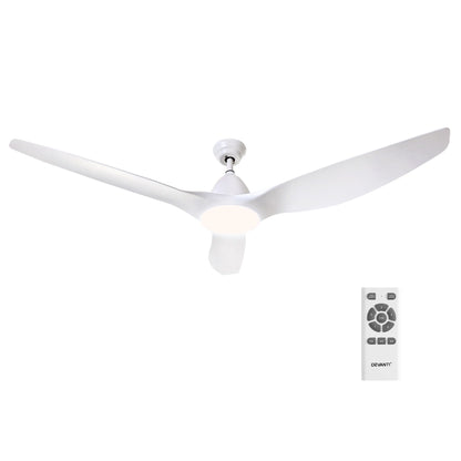 Devanti 64'' Ceiling Fan DC Motor w/Light w/Remote - White