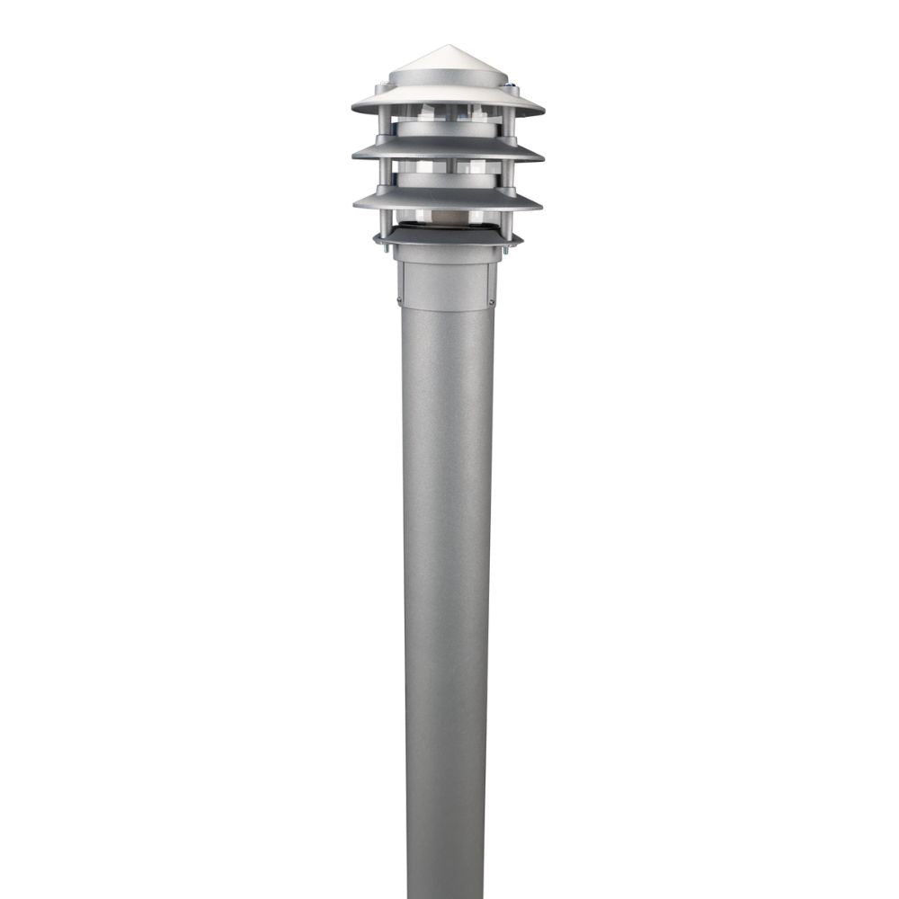 Domus BL-100-1M-KIT - Three Tier Bollard Head 1M Kit Garden Light Powder Coated Finish