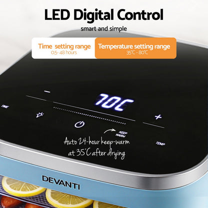 Devanti 5 Trays Food Dehydrator Mini Fruit Dryer 500W