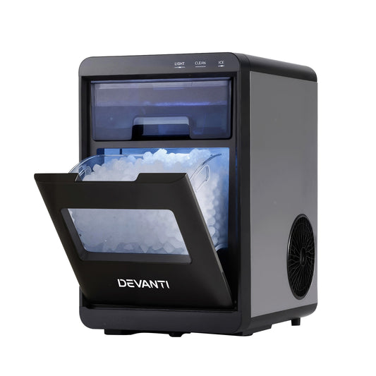 Devanti Ice Maker Machine 20kg Chewable Nugget Ice Countertop w/Self Cleaning