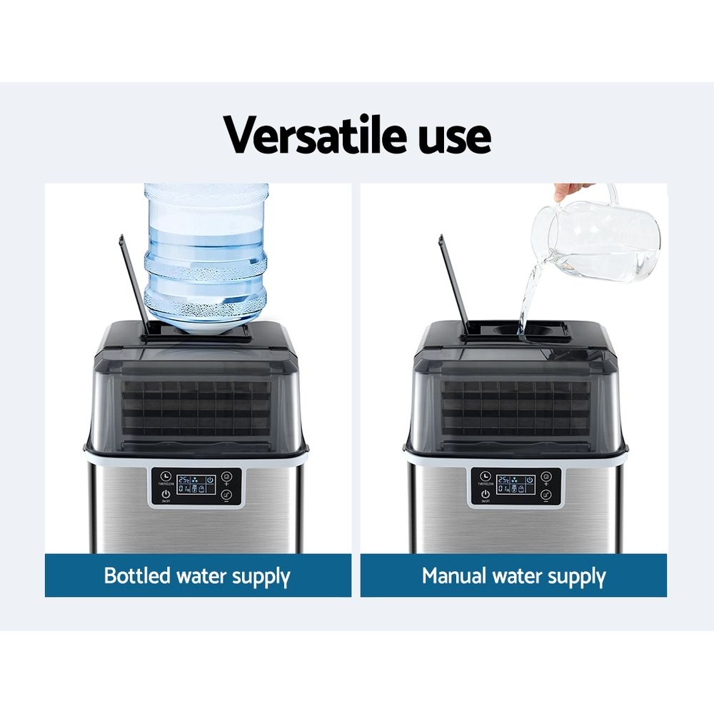 Devanti 20kg Ice Maker Machine Stainless Steel