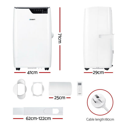 Devanti Portable Air Conditioner Dehumidifier Fan 12000BTU