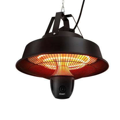 Devanti 2000W Electric Patio Heater Ceiling Mounted Hanging Heaters Remote