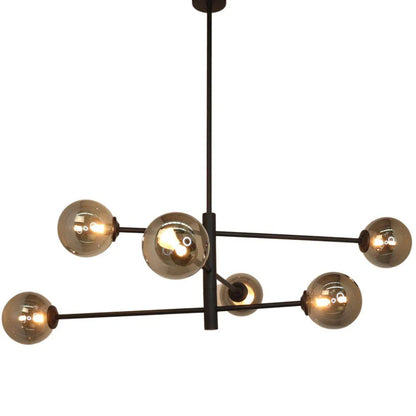ORBIT Satin Gold Pendant Light - 6 Light