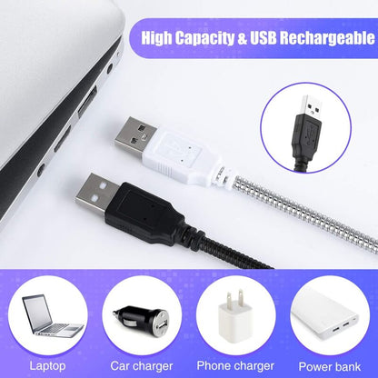 2 Pieces Usb LED Reading Lights Stick Flexible Usb Book Light Dimmable LED Usb Light Touch Gooseneck For Laptop Book