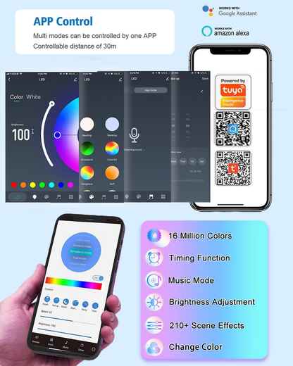 6 Pack Hexagon LED Wall Lights, Smart RGB Honeycomb Lights with APP & Voice Control, Music Sync Modular LED Panels for Gaming Room, Bedroom & Home Theater Decor