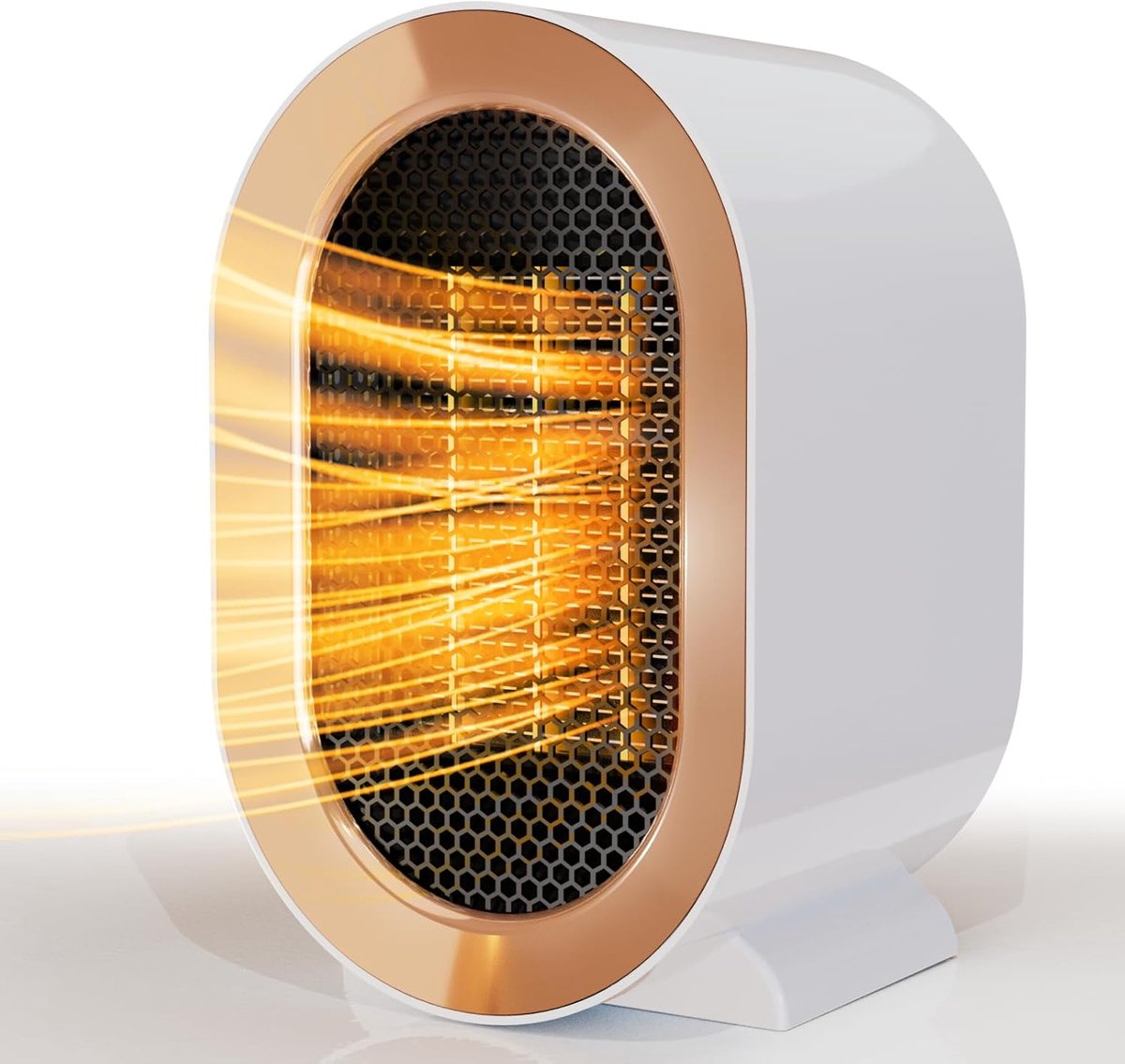 Electric Heater - Indoor Electric Heating - Fan Heater - 800W or 1200W - Heater - Socket - Ceramic Heater - Portable Indoor Heaters - With Adjustable, Overheating Protection, Shut-off Upon Discharge - White