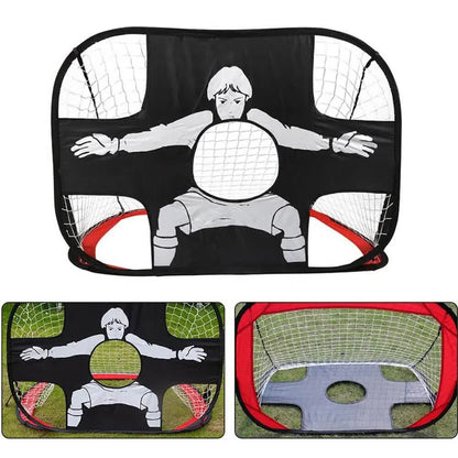 Foldable Nylon Soccer Goal for Children and Adults, Soccer Goal for Playground, Garden, Indoor and Outdoor Red