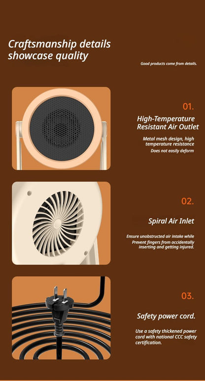 Desk heater grey