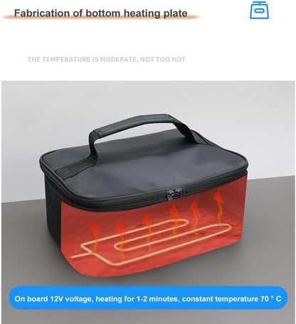 12V cooler bag for car, electric picnic bag lunch bag cooler bag foldable cooler bag for carrying picnic food - 29cmx21cmx11cm