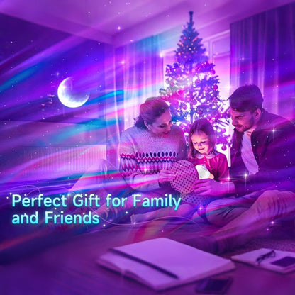 Starry Sky Projector Lamp - 300 Lighting Settings - Northern Light - 15 White Noise Bluetooth Projector Modes - Galaxy Party Light - Starry Sky Projector Light Cord with Timer - Room Decoration