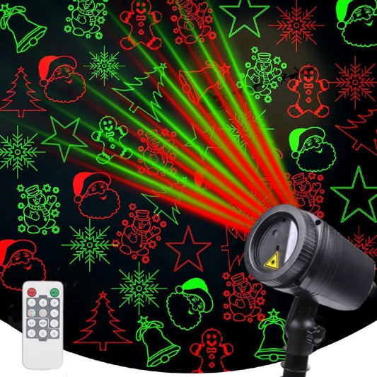 Christmas Laser Projector Lights, LED Projection Lights with Remote, Christmas Lights Projector Star Laser Lights (Multi-Colored)