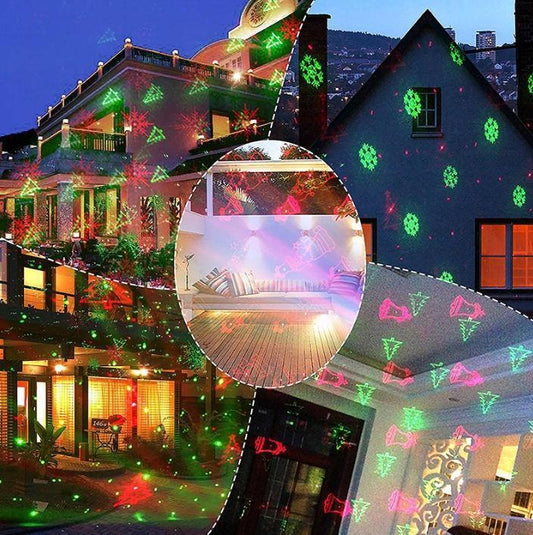 Christmas Laser Projector Lights, LED Projection Lights with Remote, Christmas Lights Projector Star Laser Lights (Multi-Colored)