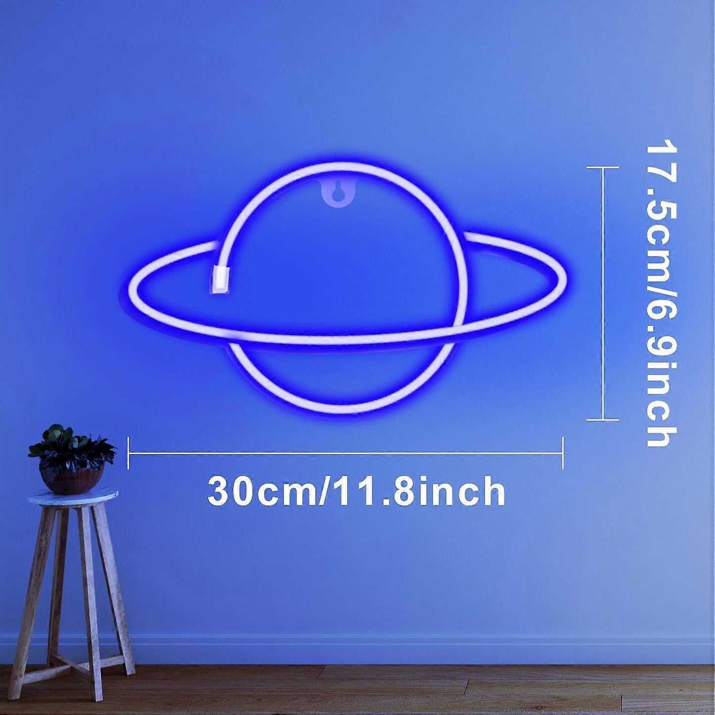 Planet Neon Signs LED Night Light Neon Lights USB Charging/Battery Operated Neon Wall Lights Neon Decorative Lights for Home Bedroom Bar/Christmas/Wed