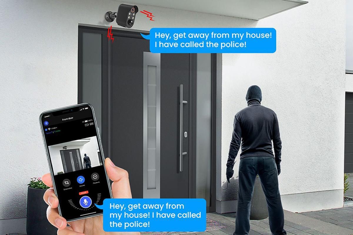 Security Cameras Wireless Outdoor Home Indoor Camera with Color Night Vision Motion Detection -Black