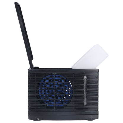 Mini Air Conditioning Fan Silent Portable Evaporative Cooler with Water Tank for Car Home 12V