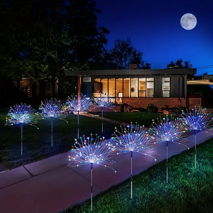 Black Firework-Style LED Lights Outdoor Lighting Garden Lights 6-Pack 480 Lights