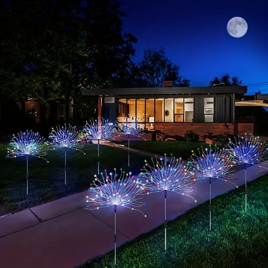 Black Firework-Style LED Lights Outdoor Lighting Garden Lights 6-Pack 480 Lights