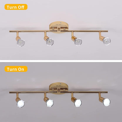 Modern 4-Light Track Lighting Kit LED (Gold)