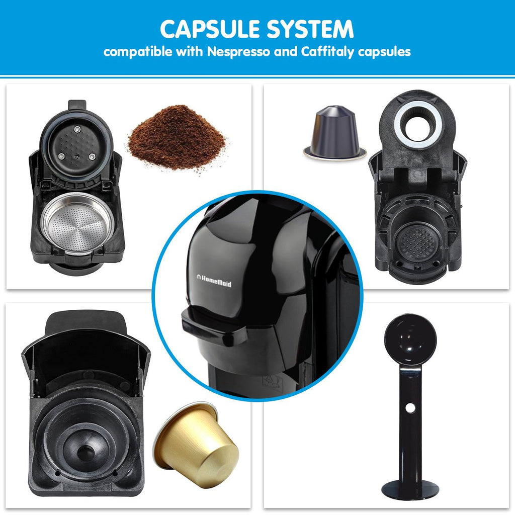 Homemaid 3-in-1 Coffee Multi Capsule Pod Machine