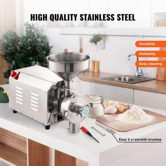Grain Grind Mill Grain Grinding Machine 2200W Food Processing Machinery