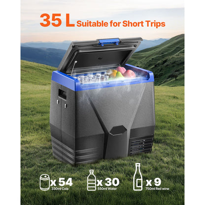 Portable Car Refrigerator Freezer Compressor 35L Single Zone for Car Home