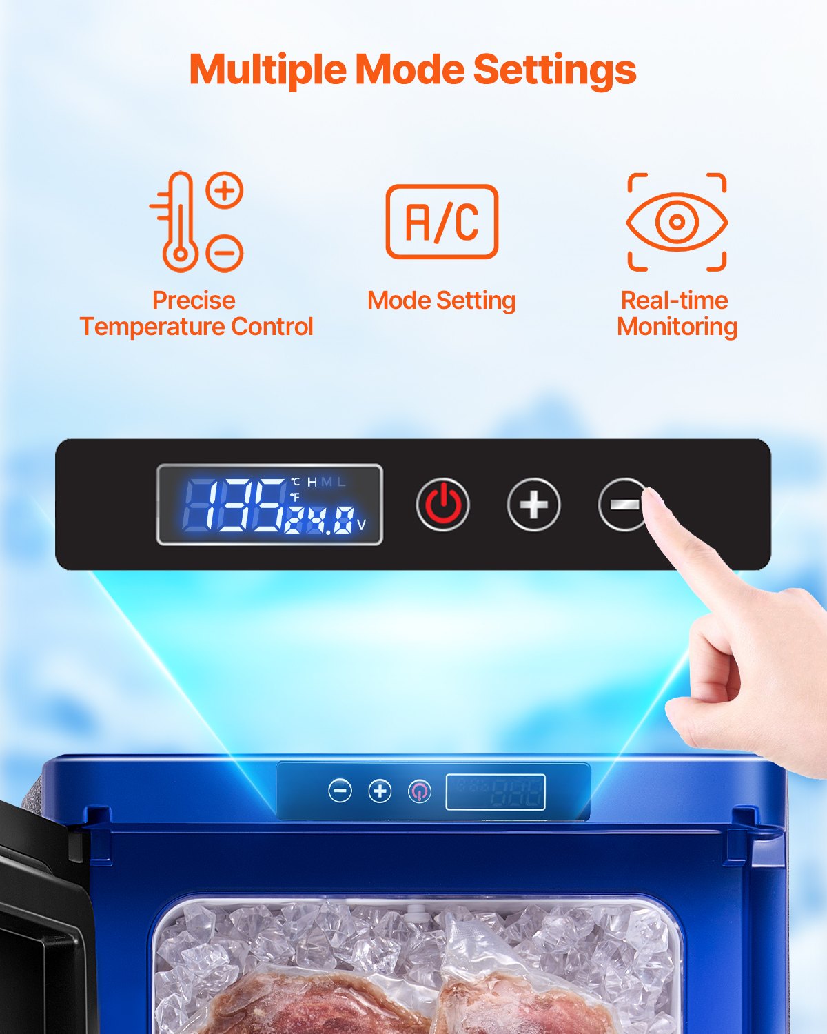 Portable Car Refrigerator Freezer Compressor 35L Single Zone for Car Home