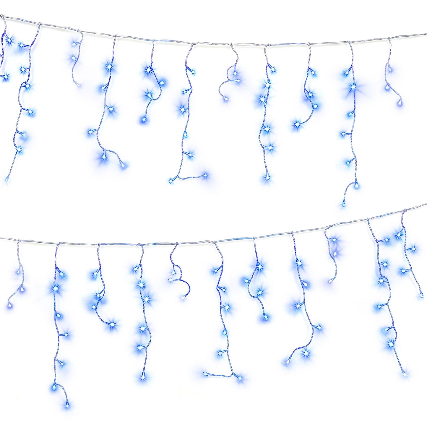 Jingle Jollys 32M Christmas Lights Solar Icicle String Lights 960 LED Blue