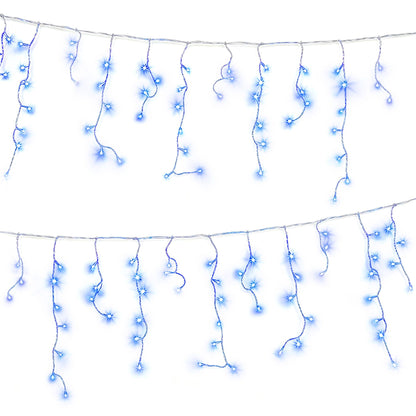 Jingle Jollys 32M Christmas Lights Solar Icicle String Lights 960 LED Blue