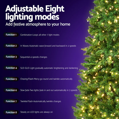 Jingle Jollys Christmas Tree 2.1m Xmas Tree Decorations 1134 LEDs